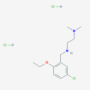 molecular formula C13H23Cl3N2O B5501665 N-[(5-chloro-2-ethoxyphenyl)methyl]-N',N'-dimethylethane-1,2-diamine;dihydrochloride 
