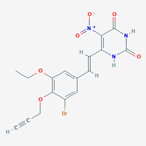 molecular formula C17H14BrN3O6 B5501669 6-{(E)-2-[3-bromo-5-ethoxy-4-(prop-2-yn-1-yloxy)phenyl]ethenyl}-5-nitropyrimidine-2,4(1H,3H)-dione 