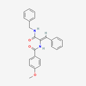 molecular formula C24H22N2O3 B5501707 N-[(Z)-3-(benzylamino)-3-oxo-1-phenylprop-1-en-2-yl]-4-methoxybenzamide 