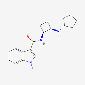 molecular formula C19H25N3O B5501736 N-[(1S,2R)-2-(cyclopentylamino)cyclobutyl]-1-methylindole-3-carboxamide 