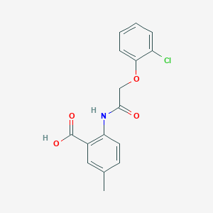 molecular formula C16H14ClNO4 B5501850 2-[2-(2-chlorophenoxy)acetamido]-5-methylbenzoic acid 