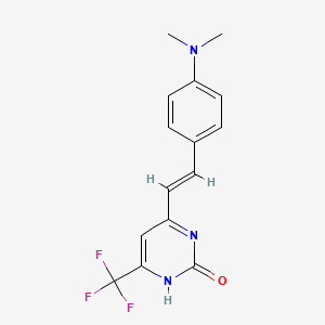 molecular formula C15H14F3N3O B5501852 6-[(1E)-2-[4-(DIMETHYLAMINO)PHENYL]ETHENYL]-4-(TRIFLUOROMETHYL)-1,2-DIHYDROPYRIMIDIN-2-ONE 