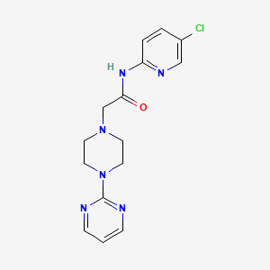 molecular formula C15H17ClN6O B5501882 N-(5-chloropyridin-2-yl)-2-[4-(pyrimidin-2-yl)piperazin-1-yl]acetamide 
