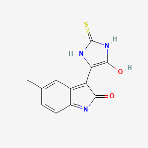 molecular formula C12H9N3O2S B5502057 (3E)-5-methyl-3-(5-oxo-2-thioxoimidazolidin-4-ylidene)-1,3-dihydro-2H-indol-2-one 