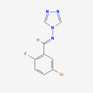 molecular formula C9H6BrFN4 B5502202 N-[(E)-(5-bromo-2-fluorophenyl)methylidene]-4H-1,2,4-triazol-4-amine 