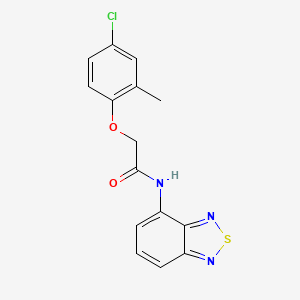 molecular formula C15H12ClN3O2S B5502276 N-(2,1,3-benzothiadiazol-4-yl)-2-(4-chloro-2-methylphenoxy)acetamide 