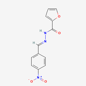 molecular formula C12H9N3O4 B5502303 N'-[(E)-(4-nitrophenyl)methylidene]furan-2-carbohydrazide 