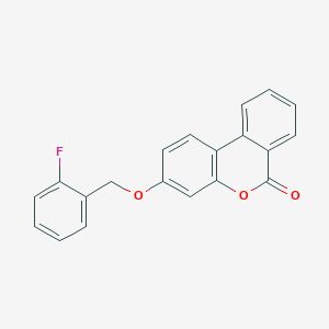 molecular formula C20H13FO3 B5502438 3-[(2-FLUOROPHENYL)METHOXY]-6H-BENZO[C]CHROMEN-6-ONE 