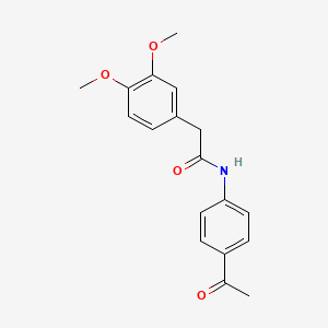 molecular formula C18H19NO4 B5502465 N-(4-acetylphenyl)-2-(3,4-dimethoxyphenyl)acetamide 