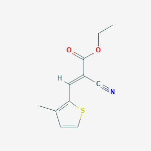 molecular formula C11H11NO2S B5502518 ethyl (2E)-2-cyano-3-(3-methylthiophen-2-yl)prop-2-enoate 