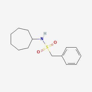 molecular formula C14H21NO2S B5502896 N-cycloheptyl-1-phenylmethanesulfonamide 