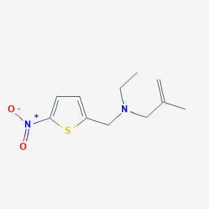 molecular formula C11H16N2O2S B5502920 N-ethyl-2-methyl-N-[(5-nitrothiophen-2-yl)methyl]prop-2-en-1-amine 