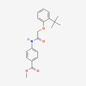 molecular formula C20H23NO4 B5503073 methyl 4-[2-(2-tert-butylphenoxy)acetamido]benzoate 