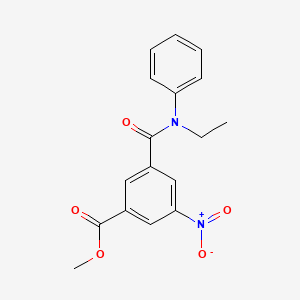 molecular formula C17H16N2O5 B5503074 Methyl 3-[ethyl(phenyl)carbamoyl]-5-nitrobenzoate 