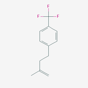 molecular formula C12H13F3 B055031 2-Methyl-4-[(4-trifluoromethyl)phenyl]-1-butene CAS No. 113947-86-7