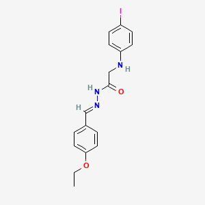 molecular formula C17H18IN3O2 B5503459 N-[(E)-(4-ethoxyphenyl)methylideneamino]-2-(4-iodoanilino)acetamide 