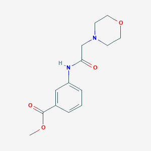 molecular formula C14H18N2O4 B5503523 methyl 3-[(4-morpholinylacetyl)amino]benzoate 