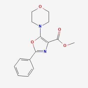 molecular formula C15H16N2O4 B5503534 Methyl 5-morpholin-4-yl-2-phenyl-1,3-oxazole-4-carboxylate 