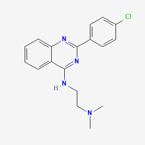molecular formula C18H19ClN4 B5503664 N-[2-(4-chlorophenyl)quinazolin-4-yl]-N',N'-dimethylethane-1,2-diamine 