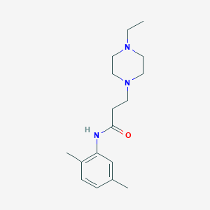 molecular formula C17H27N3O B5503676 N-(2,5-dimethylphenyl)-3-(4-ethylpiperazin-1-yl)propanamide 
