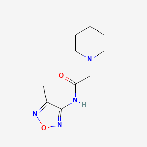 molecular formula C10H16N4O2 B5503689 N-(4-methyl-1,2,5-oxadiazol-3-yl)-2-(piperidin-1-yl)acetamide 