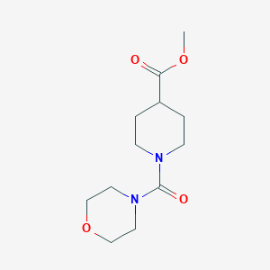molecular formula C12H20N2O4 B5503724 methyl 1-(4-morpholinylcarbonyl)-4-piperidinecarboxylate 