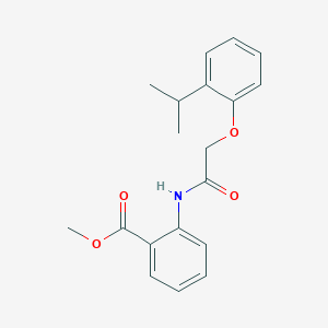 molecular formula C19H21NO4 B5503822 METHYL 2-{2-[2-(PROPAN-2-YL)PHENOXY]ACETAMIDO}BENZOATE 