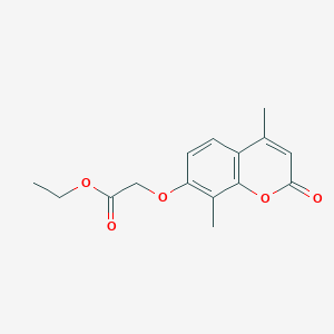 molecular formula C15H16O5 B5503938 ethyl 2-[(4,8-dimethyl-2-oxo-2H-chromen-7-yl)oxy]acetate 