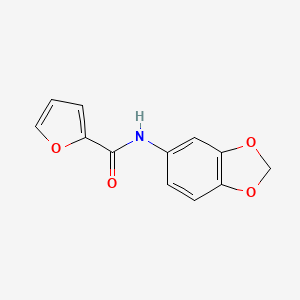 molecular formula C12H9NO4 B5504106 N-(1,3-benzodioxol-5-yl)furan-2-carboxamide CAS No. 5246-86-6