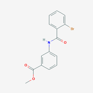 molecular formula C15H12BrNO3 B5504133 METHYL 3-(2-BROMOBENZAMIDO)BENZOATE 