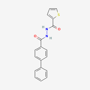 molecular formula C18H14N2O2S B5504402 N'-(4-phenylbenzoyl)thiophene-2-carbohydrazide 