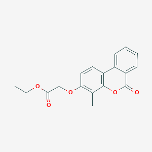 molecular formula C18H16O5 B5504428 ETHYL 2-({4-METHYL-6-OXO-6H-BENZO[C]CHROMEN-3-YL}OXY)ACETATE 