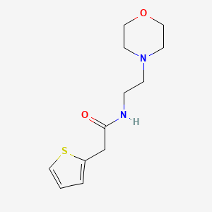 molecular formula C12H18N2O2S B5504727 N-[2-(morpholin-4-yl)ethyl]-2-(thiophen-2-yl)acetamide 