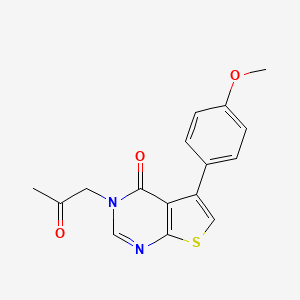 molecular formula C16H14N2O3S B5504860 5-(4-Methoxyphenyl)-3-(2-oxopropyl)thieno[2,3-d]pyrimidin-4-one 
