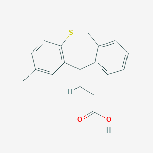 molecular formula C18H16O2S B055049 (3E)-3-(2-methyl-6H-benzo[c][1]benzothiepin-11-ylidene)propanoic acid CAS No. 112930-60-6