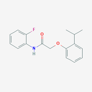 molecular formula C17H18FNO2 B5505197 N-(2-fluorophenyl)-2-[2-(propan-2-yl)phenoxy]acetamide 