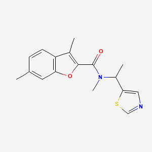 N,3,6-trimethyl-N-[1-(1,3-thiazol-5-yl)ethyl]-1-benzofuran-2-carboxamide