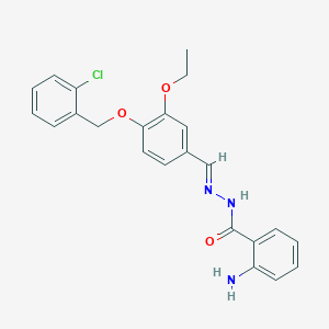 2-amino-N'-{4-[(2-chlorobenzyl)oxy]-3-ethoxybenzylidene}benzohydrazide