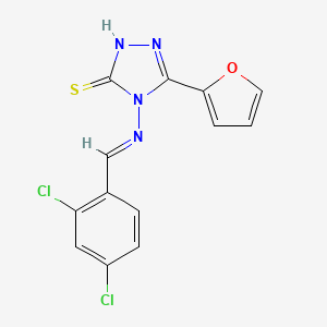 4-[(2,4-dichlorobenzylidene)amino]-5-(2-furyl)-4H-1,2,4-triazole-3-thiol