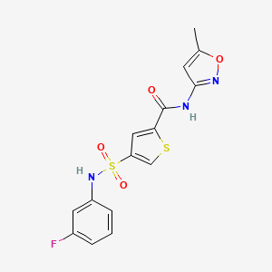 4-{[(3-fluorophenyl)amino]sulfonyl}-N-(5-methyl-3-isoxazolyl)-2-thiophenecarboxamide