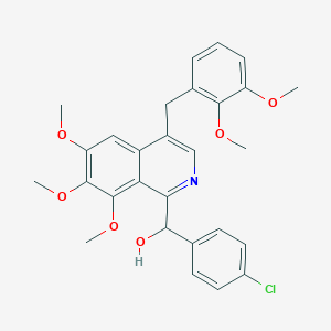 (4-chlorophenyl)[4-(2,3-dimethoxybenzyl)-6,7,8-trimethoxy-1-isoquinolinyl]methanol
