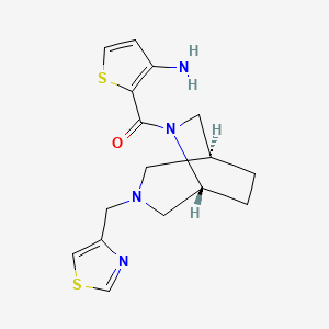 (2-{[(1S*,5R*)-3-(1,3-thiazol-4-ylmethyl)-3,6-diazabicyclo[3.2.2]non-6-yl]carbonyl}-3-thienyl)amine