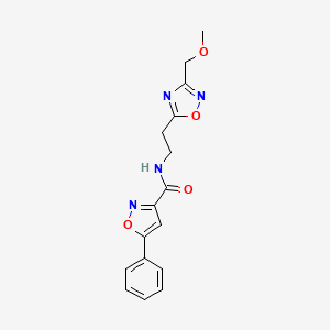 N-{2-[3-(methoxymethyl)-1,2,4-oxadiazol-5-yl]ethyl}-5-phenyl-3-isoxazolecarboxamide