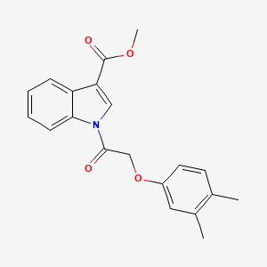 molecular formula C20H19NO4 B5505333 Methyl 1-(2-(3,4-dimethylphenoxy)acetyl)-1H-indole-3-carboxylate 