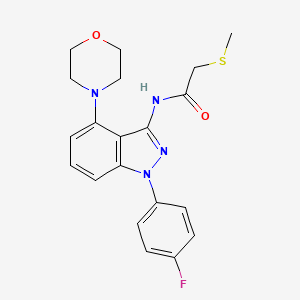 N-[1-(4-fluorophenyl)-4-morpholin-4-yl-1H-indazol-3-yl]-2-(methylthio)acetamide