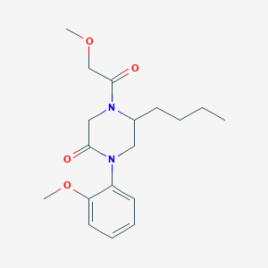 molecular formula C18H26N2O4 B5505349 5-butyl-4-(methoxyacetyl)-1-(2-methoxyphenyl)-2-piperazinone 