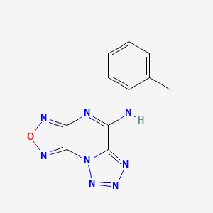 molecular formula C11H8N8O B5505502 N-(2-methylphenyl)-N-[1,2,5]oxadiazolo[3,4-e][1,2,3,4]tetraazolo[1,5-a]pyrazin-5-ylamine 