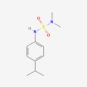 molecular formula C11H18N2O2S B5505546 DIMETHYL({[4-(PROPAN-2-YL)PHENYL]SULFAMOYL})AMINE 