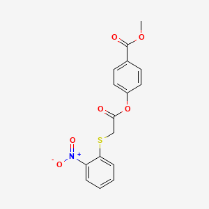 molecular formula C16H13NO6S B5505644 Methyl 4-[2-(2-nitrophenyl)sulfanylacetyl]oxybenzoate 