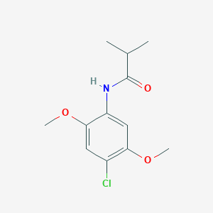 molecular formula C12H16ClNO3 B5505673 N-(4-chloro-2,5-dimethoxyphenyl)-2-methylpropanamide 